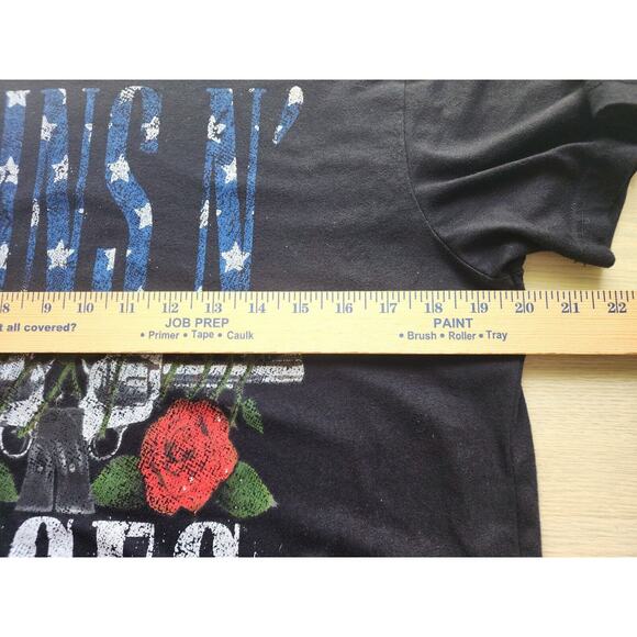 T-SHIRT-GUNS & ROSES-Logo-Rock Band-Vintage Band-Distressed Look-Size Woman MED - Picture 7 of 9